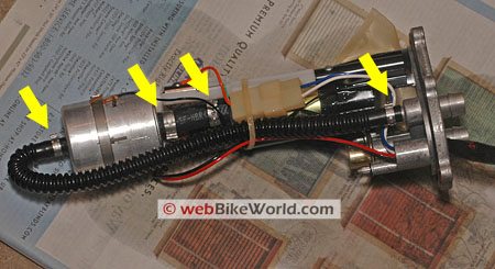 Ducati GT1000 fuel filter assembly