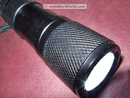 Gordon Harbor Freight LED Flashlight - Close-up of Knurling