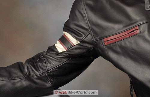 Furygan "Fighter" Leather Motorcycle Jacket - Arm and Shoulder