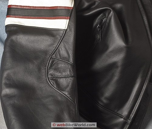 Furygan "Fighter" Leather Motorcycle Jacket - Arm Styling Detail