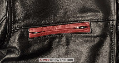 Furygan "Fighter" Leather Motorcycle Jacket - Zipper Close-up