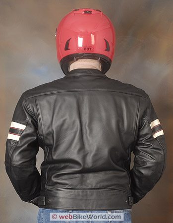 Furygan "Fighter" Leather Motorcycle Jacket - Rear View