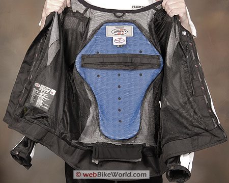Joe Rocket Phoenix 4.0 Jacket - Inside View and Back Protector
