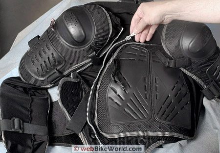 Juggernaut Motorcycle Armor - Front View, Chest and Zipper