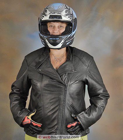 Women's Deerskin Motorcycle Jacket - Front Open