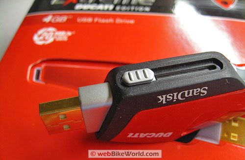 SanDisk Ducati Extreme USB Flash Drive - Retractable USB Connector