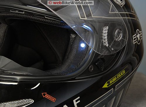 Akuma Stealth Helmet - Front LED Flashlight