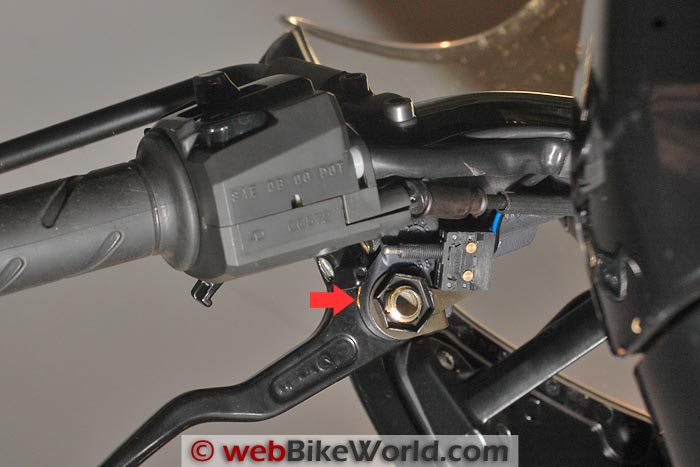 Underside of Original Equipment Clutch Lever Assembly