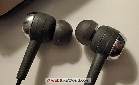 Phillips Active Noise Cancellation Earphones - Close-up of earphones