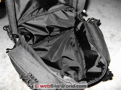 Luggage Locker Elite Seat Sack Motorcycle Tail Bag - Interior