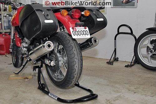 Ducati GT1000 on Rear Stand