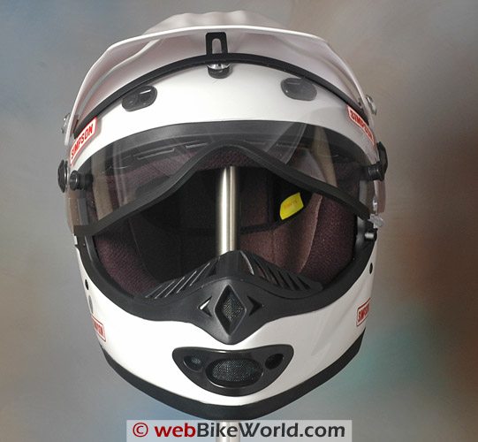 Simpson GS3 MX Helmet - Visor at full lift