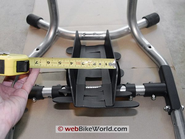Smart Chock with wheel cradle at narrowest setting