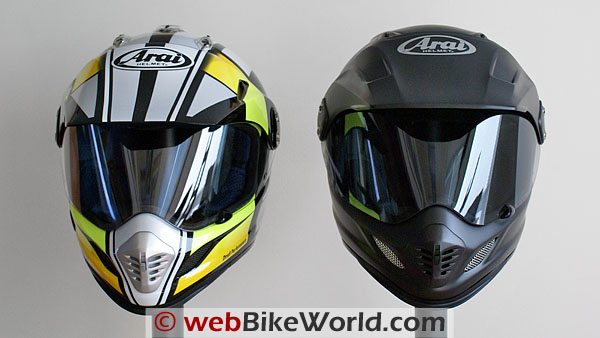 Arai XD (left) vs. Arai XD3