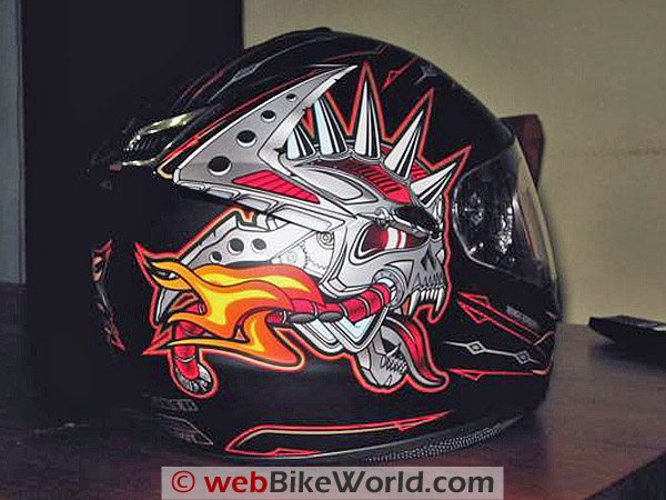 Rjays Striker Helmet - Rear Side View