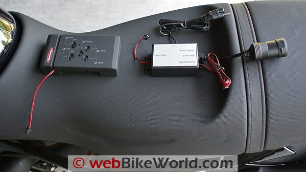 BikerCom control box and noise filter