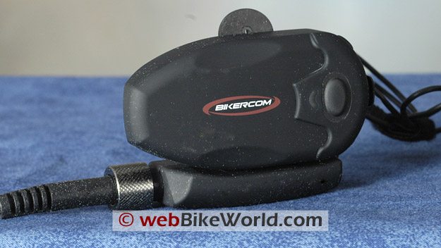 Close-up of BikerCom intercom module.