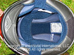Vemar VSR Chrome helmet liner.