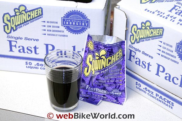 Grape flavored Sqwincher in 8 oz. glass for color and illustration purposes.