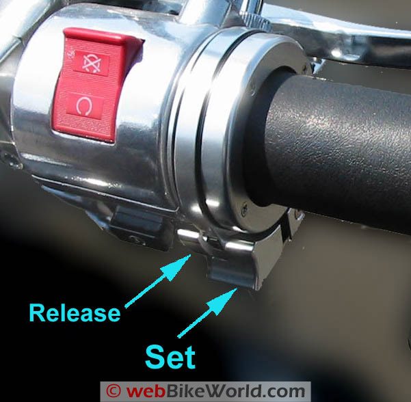 BrakeAway Motorcycle Cruise Control Close-up