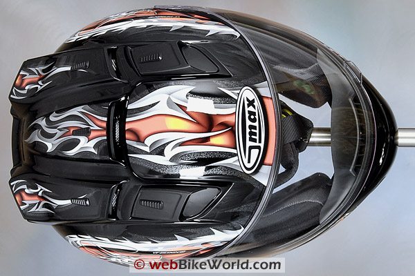 GMAX GM68S Motorcycle Helmet - Top View