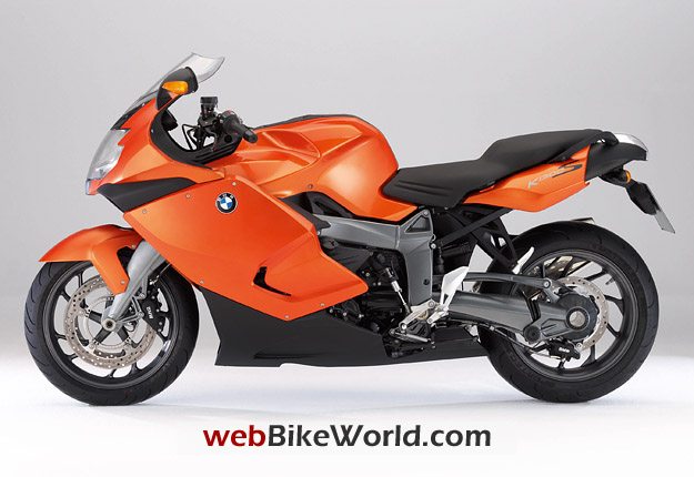 BMW K 1300 S in Lava Orange Metallic.