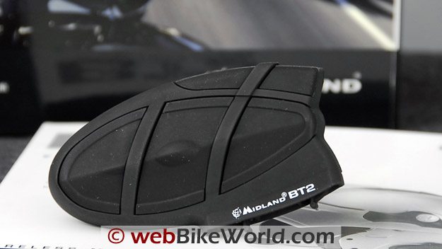 Midland BT2 Bluetooth Motorcycle Intercom - Close-up of Device