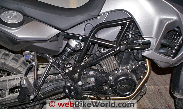 The BMW F800GS as sold in Canada, does not have the evaporative emissions canister.