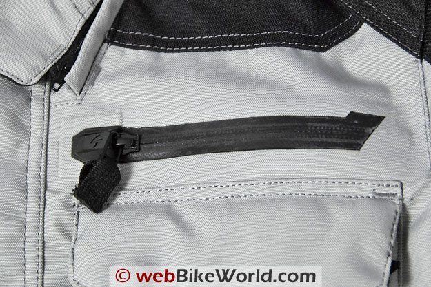 Scorpion XDR Commander Jacket - Waterproof Zipper Close-up