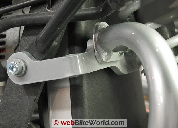 Motorcycle Crash Bars - Close-up of bar mount