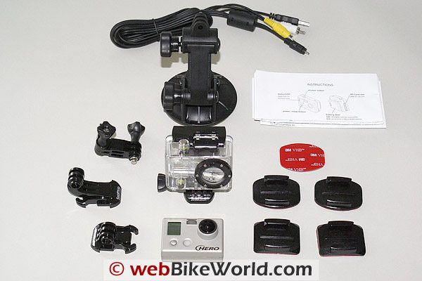 GoPro Wide Camera - Parts included in the camera kit