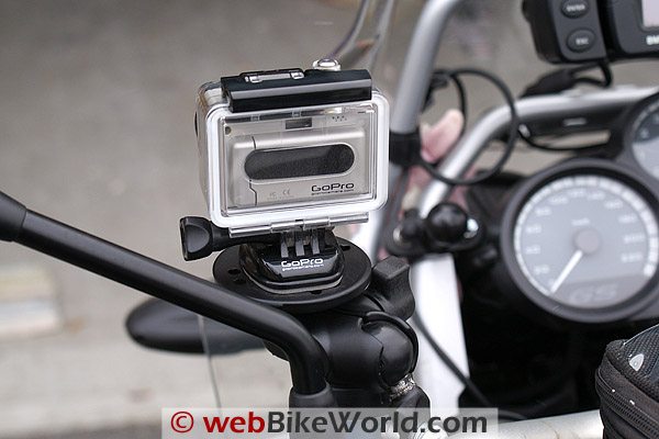 GoPro Wide Camera on Handlebar Mount, Rear View