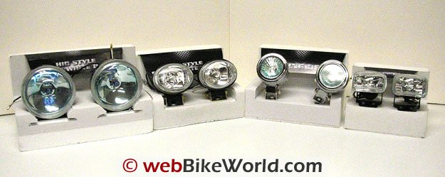 Selection of Motorcycle Driving Lights