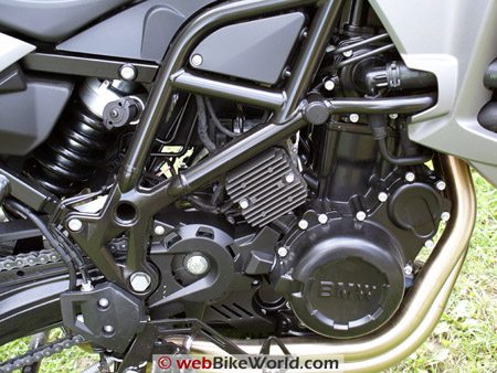 BMW F800GS Review - Engine, Right Side Close-up