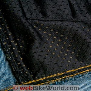 Cortech DSX Motorcycle Jeans Leather Closeup