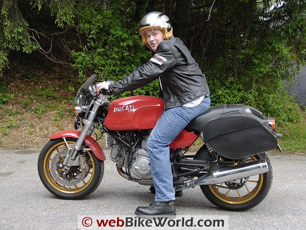 Cromwell Spitfire Helmet on Motorcycle