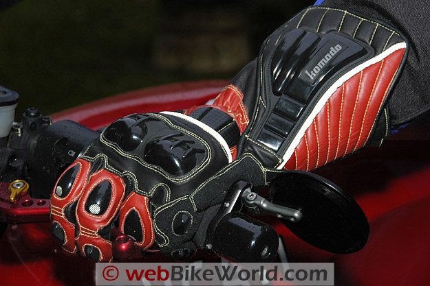 Komodo K-FX Race Gloves - On the Motorcycle