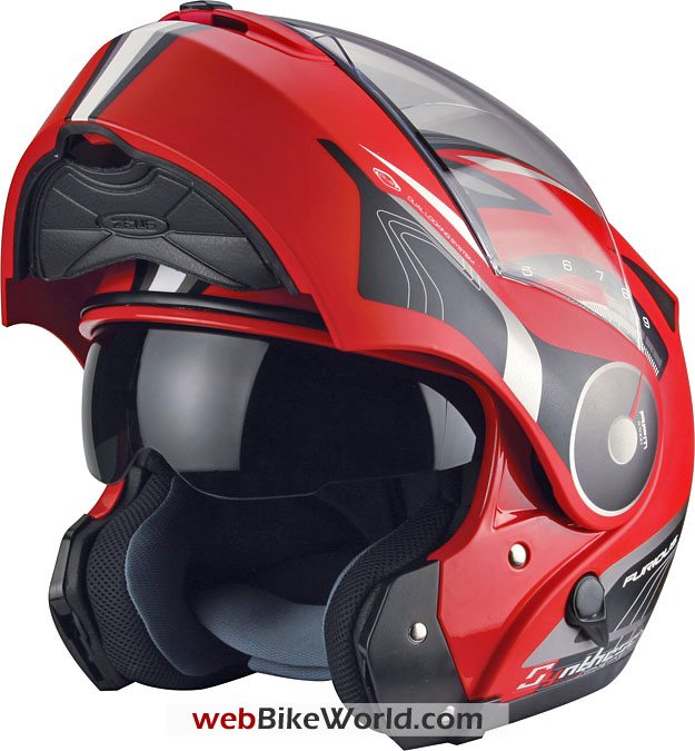 Zeus ZS-3000A Flip-up Helmet in Open Position