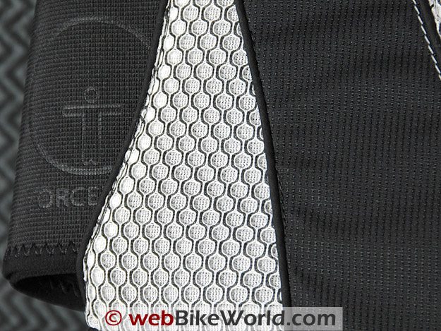 Close-up of fabric and stitching on the Forcefield Pro Sub 4.