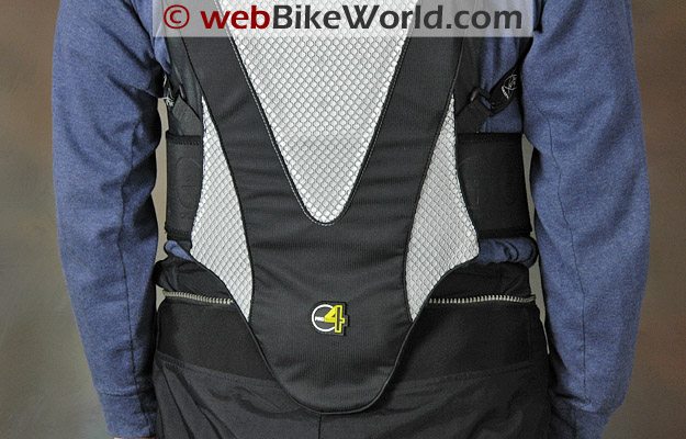 Lower portion of the Forcefield Pro Sub 4 back protector.