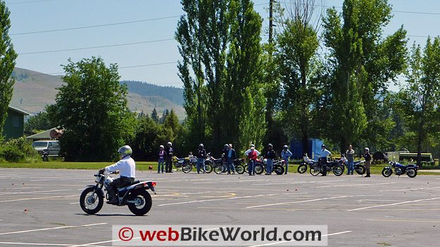 Motorcycle Safety Foundation MSF Basic RiderCourse - Instructor Demonstration