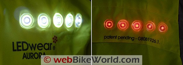 LEDwear Aurora LED Jacket LED light close-up