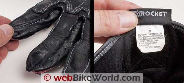 Joe Rocket Highside Gloves - Finger Details
