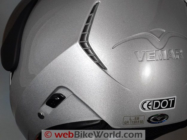 Vemar CKQI Bluetooth Motorcycle Helmet Rear Exhaust