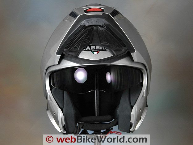 Caberg Sintesi can be worn with the visor in the raised position.