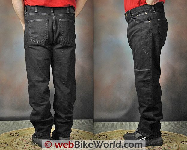 Diamond Gusset Defender Jeans - Rear and Side Views