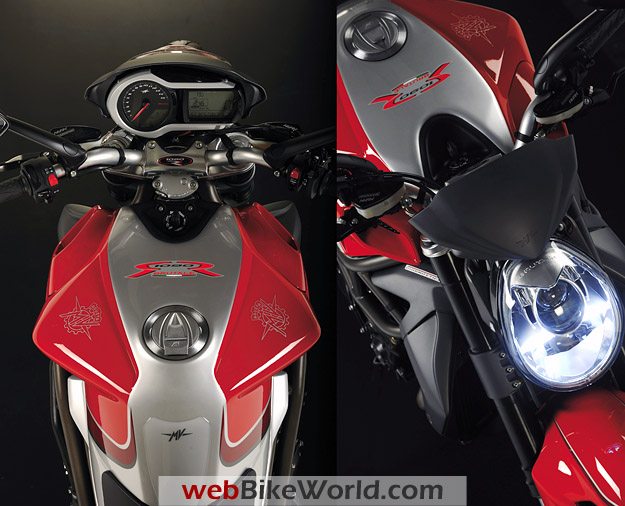 2010 MV Agusta Brutale 1090RR Tank and Front Views