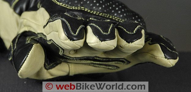 Fingertip Close-up on the Velocity Gear Prodigy Motorcycle Gloves