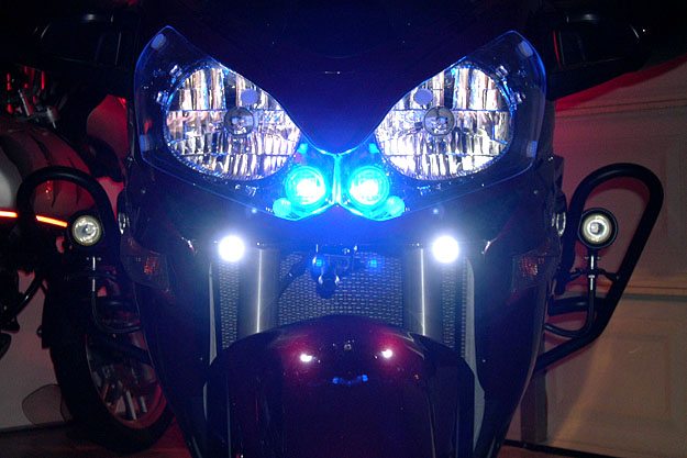 BikeVis LED lights on a Kawasaki Concours