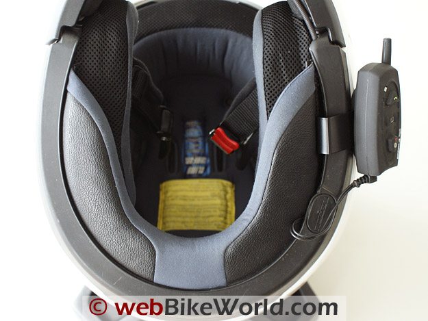AKE BT Multi-Interphone Motorcycle Intercom Helmet Mount - Bottom View